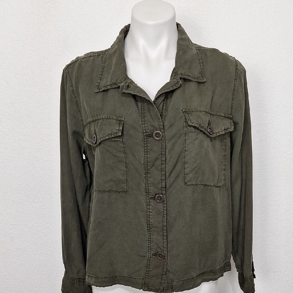 Sanctuary Green Utility Relaxed Fit Gorpcore Grunge Lightweight Jacket Size M
